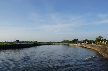 View from the beach in Banyuwangi in the morning.