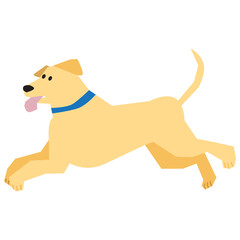 Labrador Retriever vector illustration in flat color design
