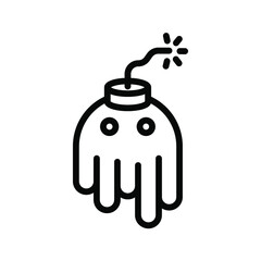 Bomb icon. explosives sign. vector illustration