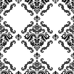 Orient classic pattern. Seamless abstract background with vintage black and white elements. Orient background. Ornament for wallpaper and packaging