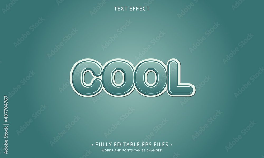 Sticker cool style editable text effect