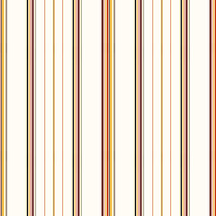 Striped geometric seamless pattern, parallel vertical lines in retro palette on light background. Design for printing on clothing, textiles, wallpaper, wrapping paper