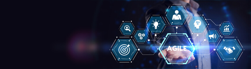 Business, Technology, Internet and network concept. Agile Software Development.