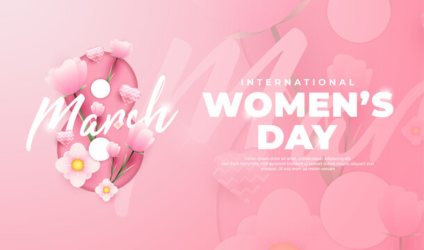 International women's day greeting design