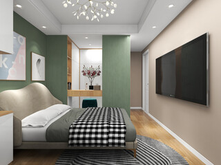 New York bachelor apartment design language bedroom