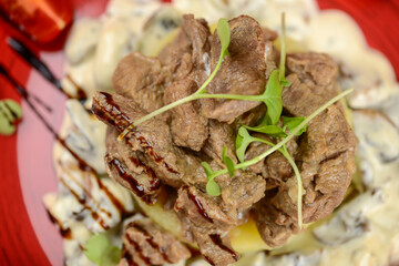 beef steak with vegetables