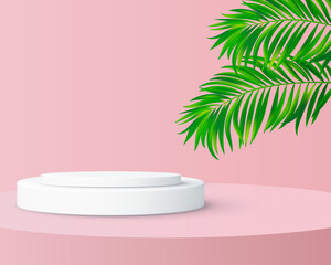 Exhibition model studio light pastel pink background vector