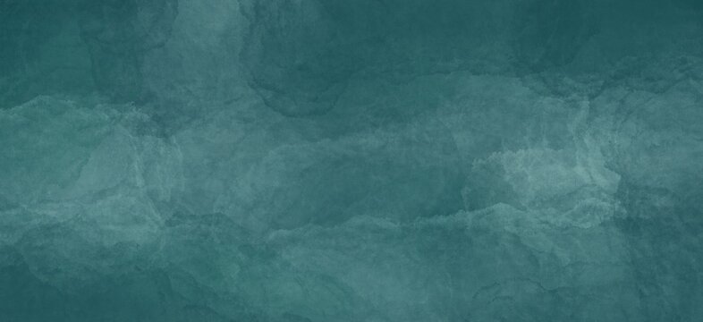 Saturated abstract grunge emerald green background texture, banner with marble or stone texture and design