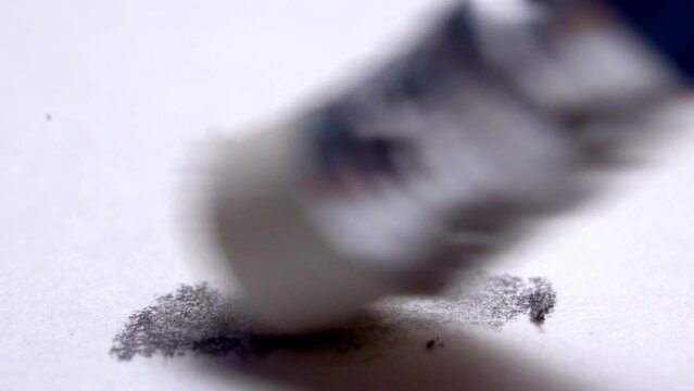 Close up pencil eraser, delete 
