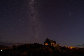 Fototapeta na wymiar ニュージーランドテカポの星空