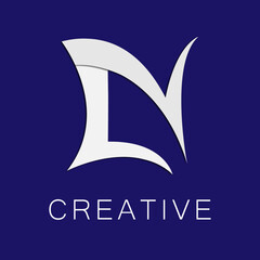 Ln creative initial vector logo design