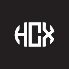 HCX letter logo design on black background. HCX creative initials letter logo concept. HCX letter design.
