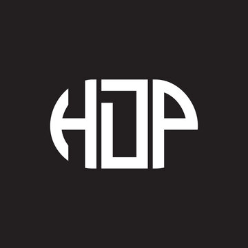HDP letter logo design on black background. HDP creative initials letter logo concept. HDP letter design.