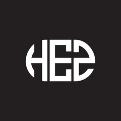 HEZ letter logo design on black background. HEZ creative initials letter logo concept. HEZ letter design.