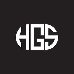 HGS letter logo design on black background. HGS creative initials letter logo concept. HGS letter design.
