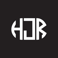 HJR letter logo design on black background. HJR creative initials letter logo concept. HJR letter design.