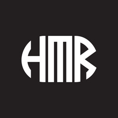 HMR letter logo design on black background. HMR creative initials letter logo concept. HMR letter design.