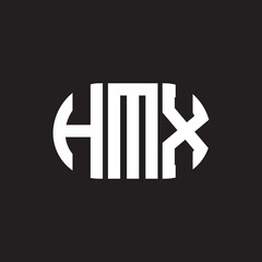 HMX letter logo design on black background. HMX creative initials letter logo concept. HMX letter design.