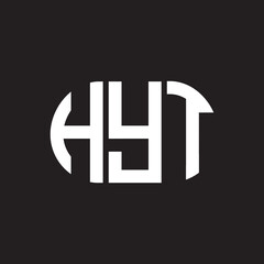 HYT letter logo design on black background. HYT creative initials letter logo concept. HYT letter design.