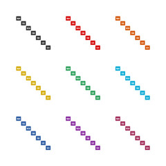 Calendar icon, days of the week, color set