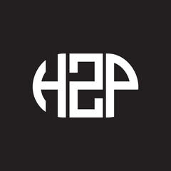 HZP letter logo design on black background. HZP creative initials letter logo concept. HZP letter design.