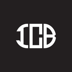 ICB letter logo design on black background. ICB creative initials letter logo concept. ICB letter design.