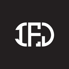 IFJ letter logo design on black background. IFJ creative initials letter logo concept. IFJ letter design.