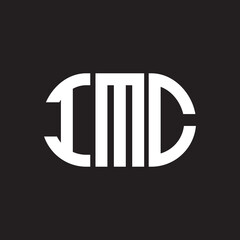 IMC letter logo design on black background. IMC creative initials letter logo concept. IMC letter design.