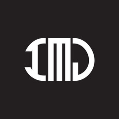 IMJ letter logo design on black background. IMJ creative initials letter logo concept. IMJ letter design.