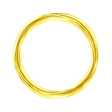 golden ring isolated on white
