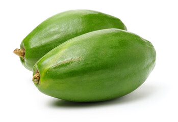 Papaya fruit isolated on a white background