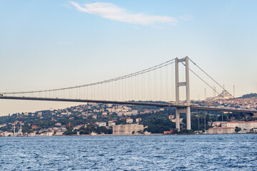 Awesome view of the Bosphorus Bridge in Istanbul, Turkey
