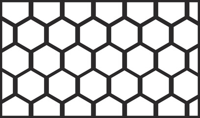 Obraz premium Honeycombs. Beekeeping. Flat black silhouette. Vector image.