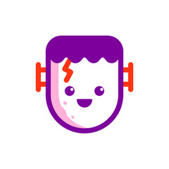 Frankenstein Halloween Icon Illustration