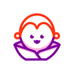 Vampire Halloween Icon Illustration