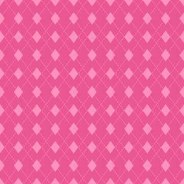 Pink squares diamonds make a continuous pattern in a rhomb shape. With a vector repeating backdrop vector, you can create a cover, presentation, web site, banner, wallpaper, and textile.