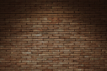 Fototapeta na wymiar Old red brick wall texture can be use as background 
