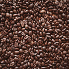Fototapeta premium Close up of roasted coffee beans background