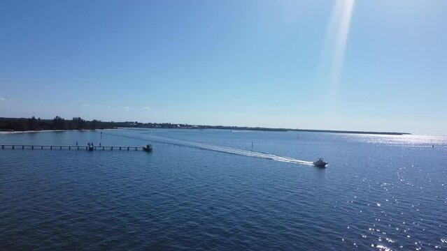 Boats on the Tampa Bay in Ruskin.