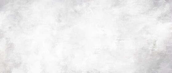 白っぽい油絵抽象アート背景）グレー　ドライ　ニュートラル　横長バナー　キャンバスのテクスチャ