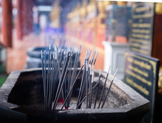 Close-up of incense