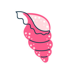 Sea shell in doodle style