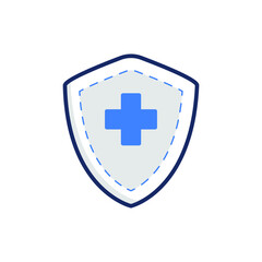Fototapeta premium Shield with Hospital Sign