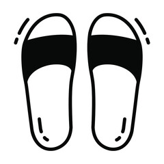 slipper icon, trendy Style, Isolated on White Background, Stock vector illustrations.