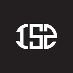 ISZ letter logo design on black background. ISZ creative initials letter logo concept. ISZ letter design.