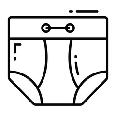 diaper icon, trendy Style, Isolated on White Background, Stock vector illustrations.