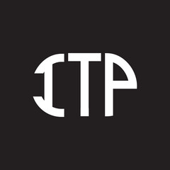 ITP letter logo design on black background. ITP creative initials letter logo concept. ITP letter design.