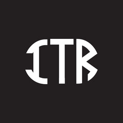 ITR letter logo design on black background. ITR creative initials letter logo concept. ITR letter design.