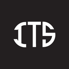ITS letter logo design on black background. ITS creative initials letter logo concept. ITS letter design.