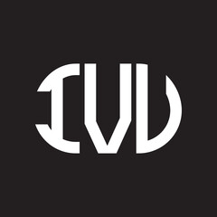IVV letter logo design on black background. IVV creative initials letter logo concept. IVV letter design.